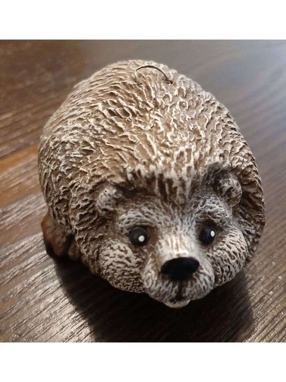 Hedgehog Figurine Ornament Gare '96 Brown White Hand-Painted Ceramic VTG #WS-1
